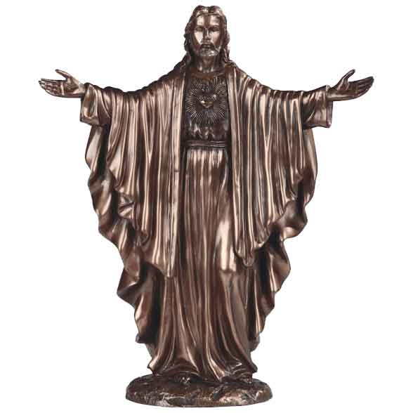 Bronze Sacred Heart of Jesus Statue