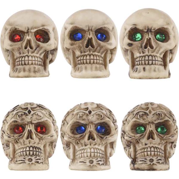 6 Piece Gemmed Skull Set