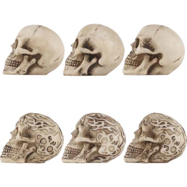 6 Piece Gemmed Skull Set