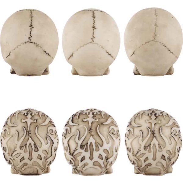 6 Piece Gemmed Skull Set