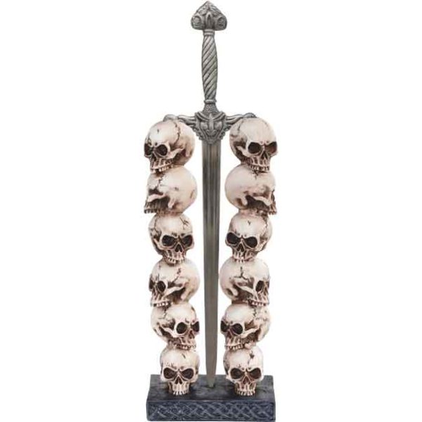 Skull Stack with Sword Letter Opener