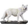 Curious Snow Wolf Statue