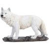 Prowling Snow Wolf Statue