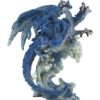 Blue 3 Headed Dragon Statue