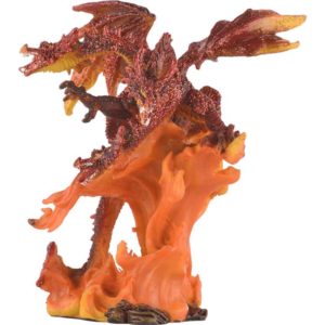 3 Headed Fire Dragon Statue