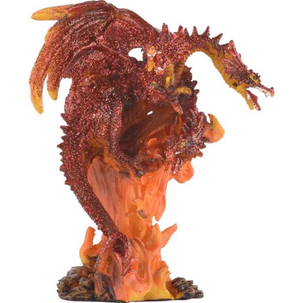 3 Headed Fire Dragon Statue