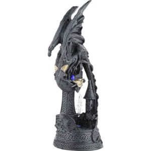 Dragon with Cross Statue LED Light