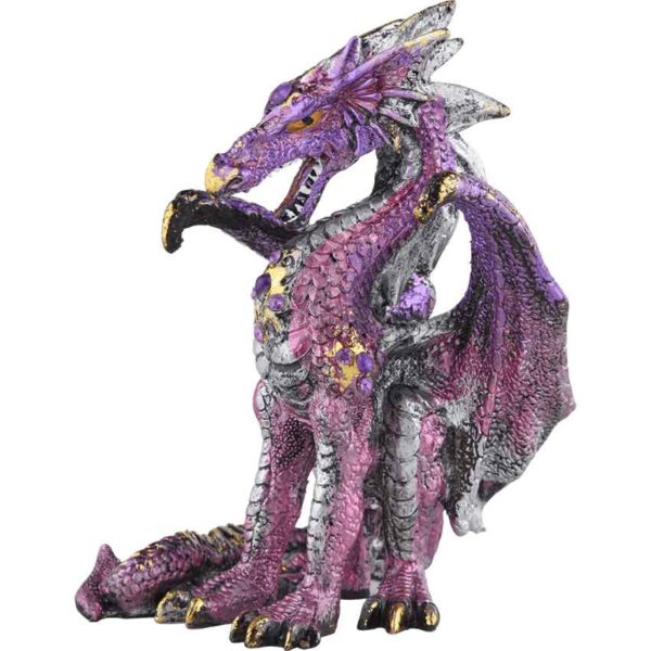 Pink Jeweled Dragon Statue