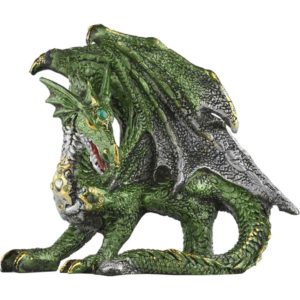 Green Jeweled Dragon Statue