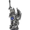 Silver Dragon with Sword Statue