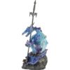 Blue Dragon with Sword Statue