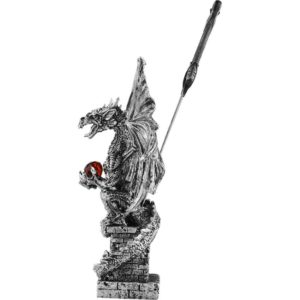 Perched Silver Dragon Letter Opener
