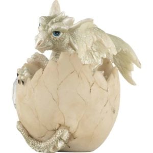 Newly Hatched White Dragon Statue