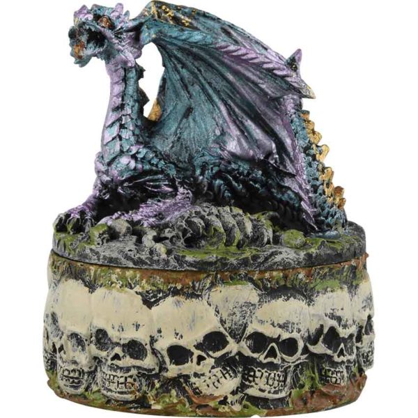 4-Piece Dragon and Skull Trinket Box Set