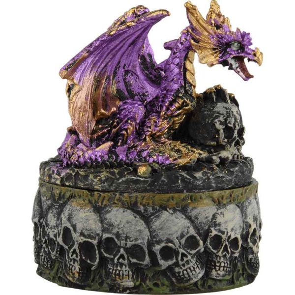4-Piece Dragon and Skull Trinket Box Set
