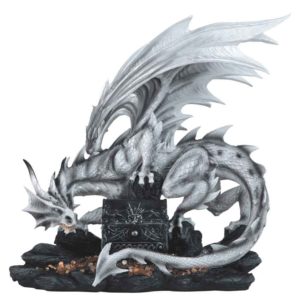 White Dragon Guardian Statue