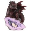 Purple Crystal Baby Dragon Statue