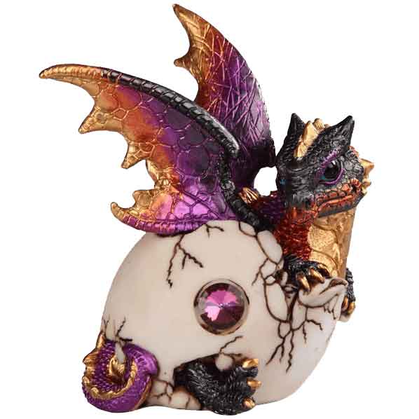 Red Dragon Hatchling with Jeweled Egg