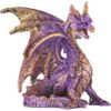 Small Seated Amethyst and Gold Dragon Statue