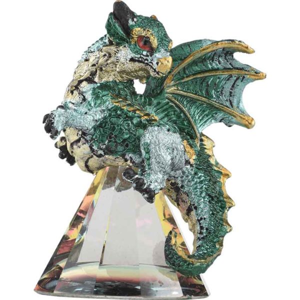 Teal Baby Prism Dragon Statue