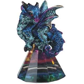 Blue Baby Prism Dragon Statue