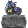 Blue Baby Dragon and Gem Trinket Box