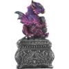 Purple Baby Dragon and Gem Trinket Box