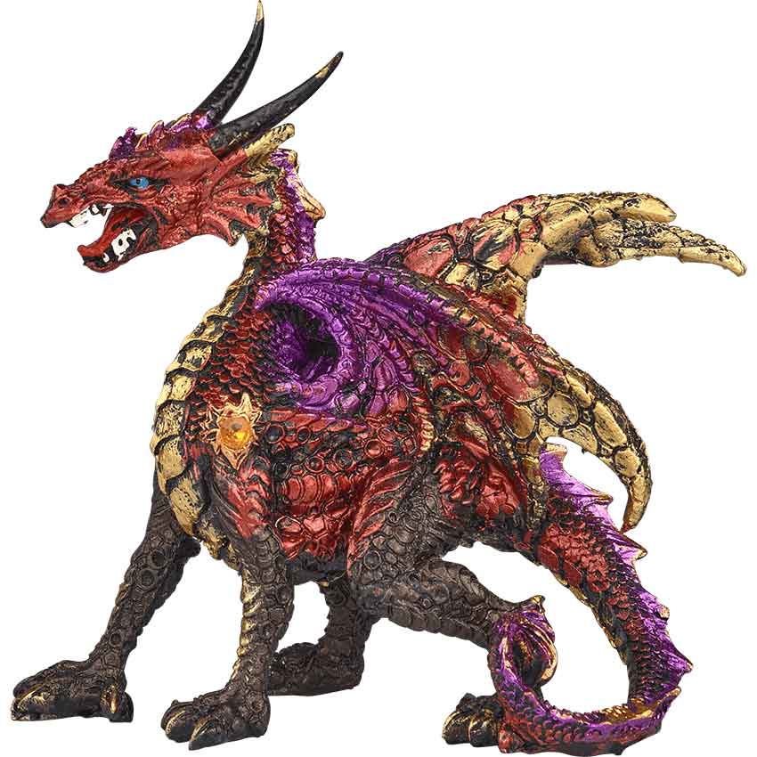 Fearsome Red Dragon Statue