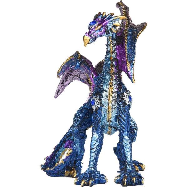 Regal Blue Dragon Statue