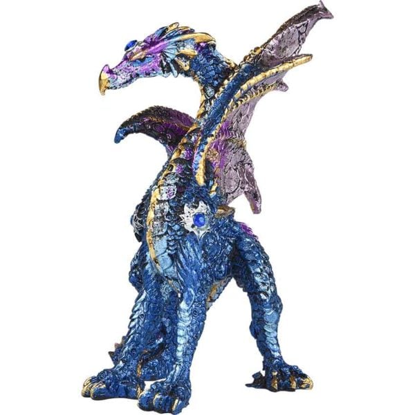 Regal Blue Dragon Statue