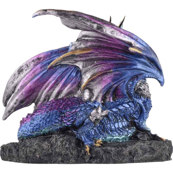 Blue Gem Dragon and Hatchling Statue