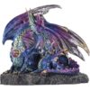 Blue Gem Dragon and Hatchling Statue