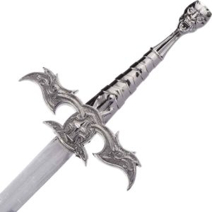 Armoured Jewel Dragon with Sword Statue