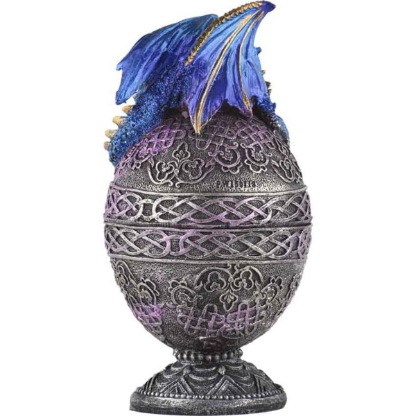 Blue Dragon Ornate Egg Trinket Box