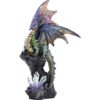 Purple Dragon with Crystals Statue