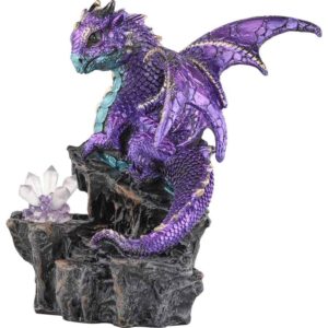 Purple Dragonling with LED Crystals
