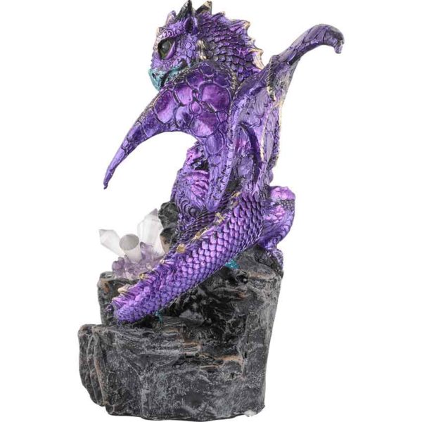 Purple Dragonling with LED Crystals