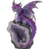 Elegant Purple Dragon Crystal Statue