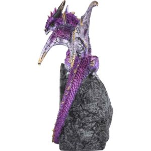 Elegant Purple Dragon Crystal Statue