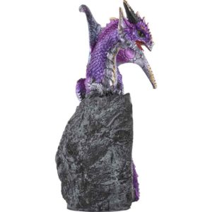 Elegant Purple Dragon Crystal Statue