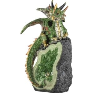 Emerald Crystal Dragon Statue