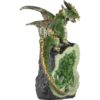 Emerald Crystal Dragon Statue