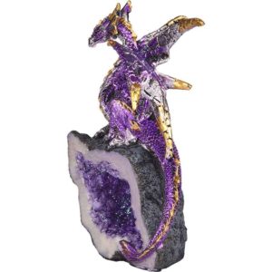 Violet Dragon Crystal Statue