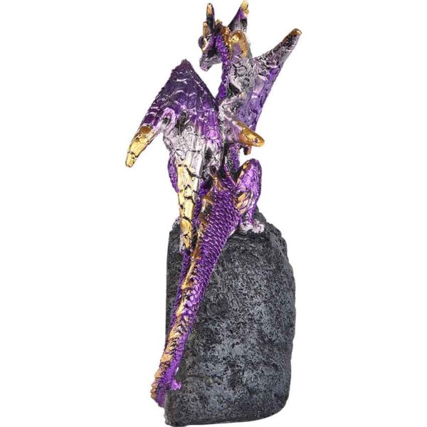 Violet Dragon Crystal Statue