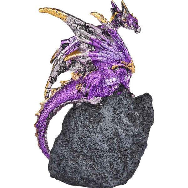 Violet Dragon Crystal Statue