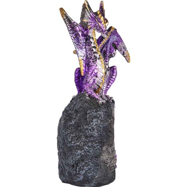 Violet Dragon Crystal Statue