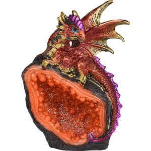 Red Dragon Crystal Statue