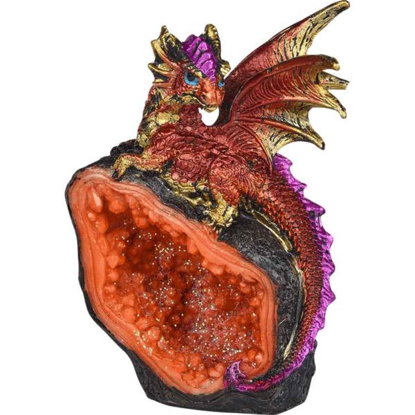 Red Dragon Crystal Statue