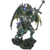 Blue and Green Armored Dragon Statue