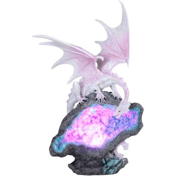Pink Crystal Dragon LED Statue